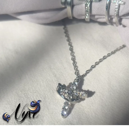 👑Crowned in Faith Cross Necklace – (925 Sterling Silver)